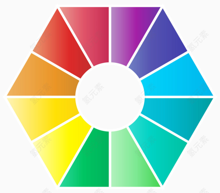 彩色多边组合图标矢量