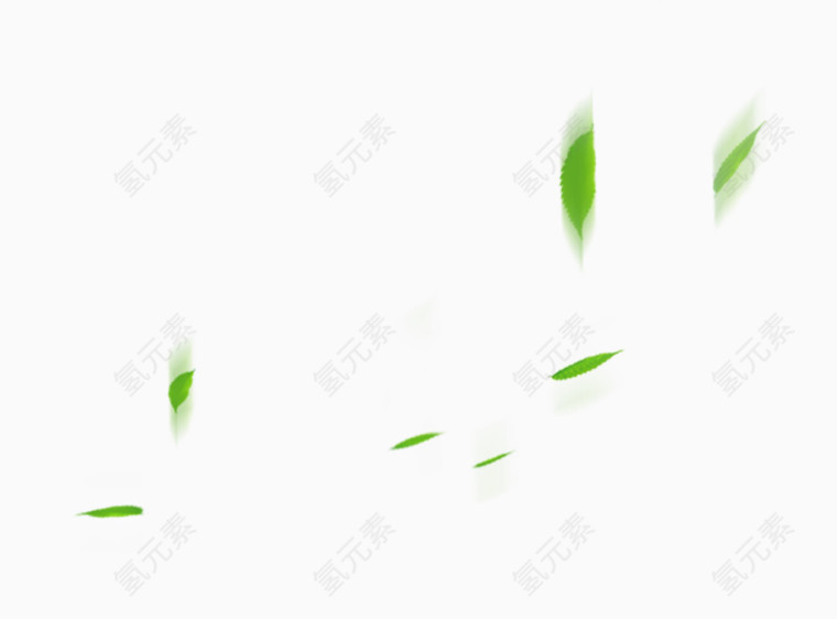 绿色漂浮叶子