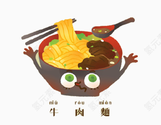 卡通牛肉面