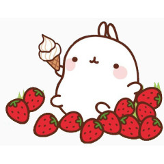 萌萌哒兔子草莓