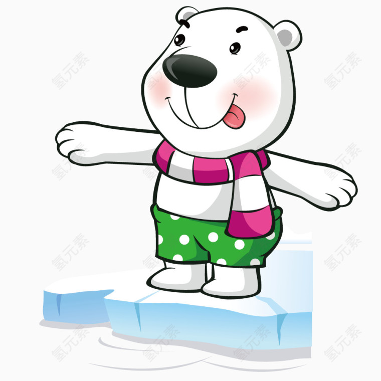冰块上的北极熊
