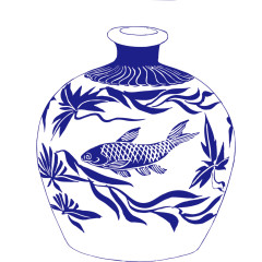 鲤鱼青花瓷器