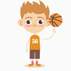 打篮球的小男孩