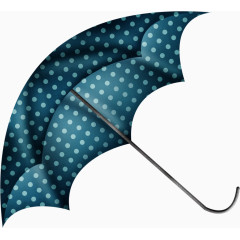 蓝色圆点雨伞