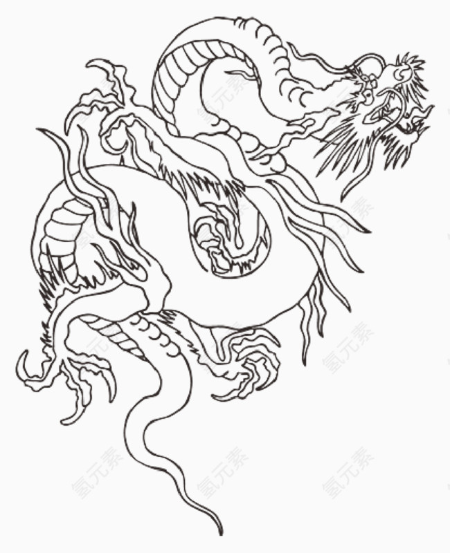 手绘中国龙