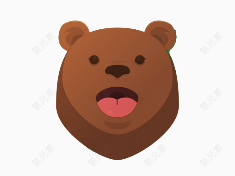 棕色熊头