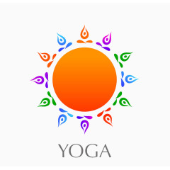 瑜伽太阳logo模型设计