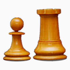 立体木质国际象棋子