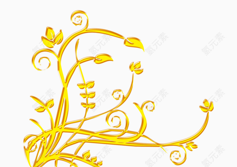 黄色古典花纹