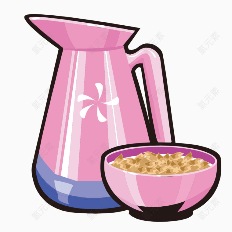粉红色水壶素材
