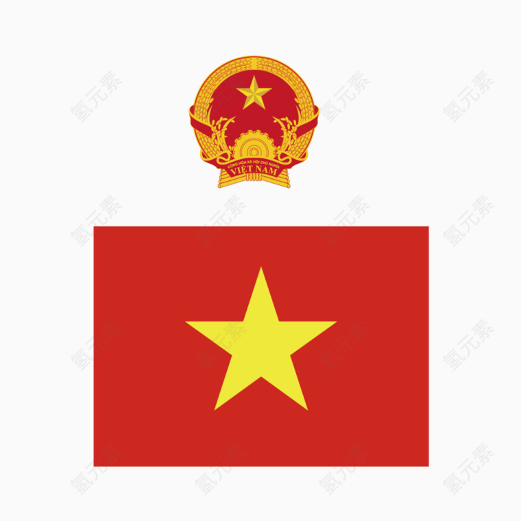 矢量越南国徽
