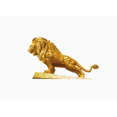 金色狮子雕像