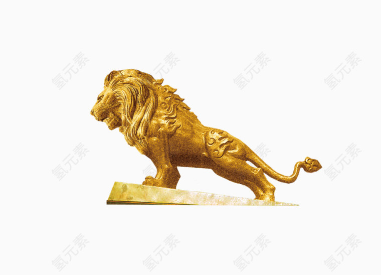 金色狮子雕像