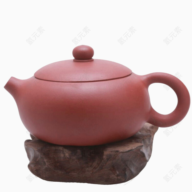 朱红色茶壶