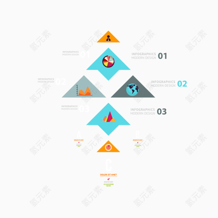 矢量商业图表信息PPT元素