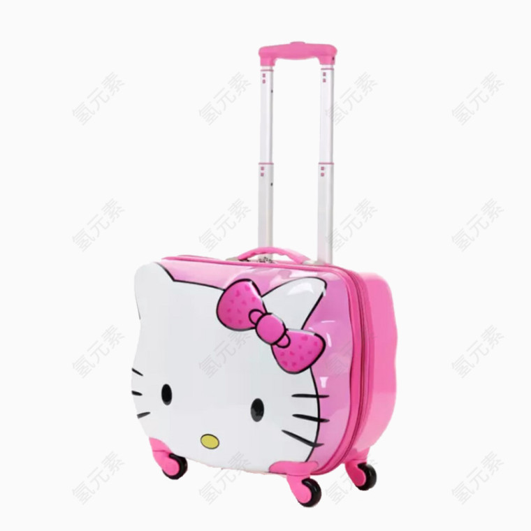 粉红色行李箱爱
