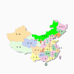 中国省市区分布图