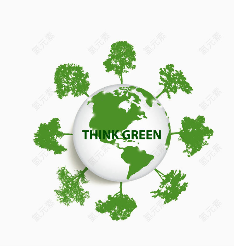 绿色环保地球元素