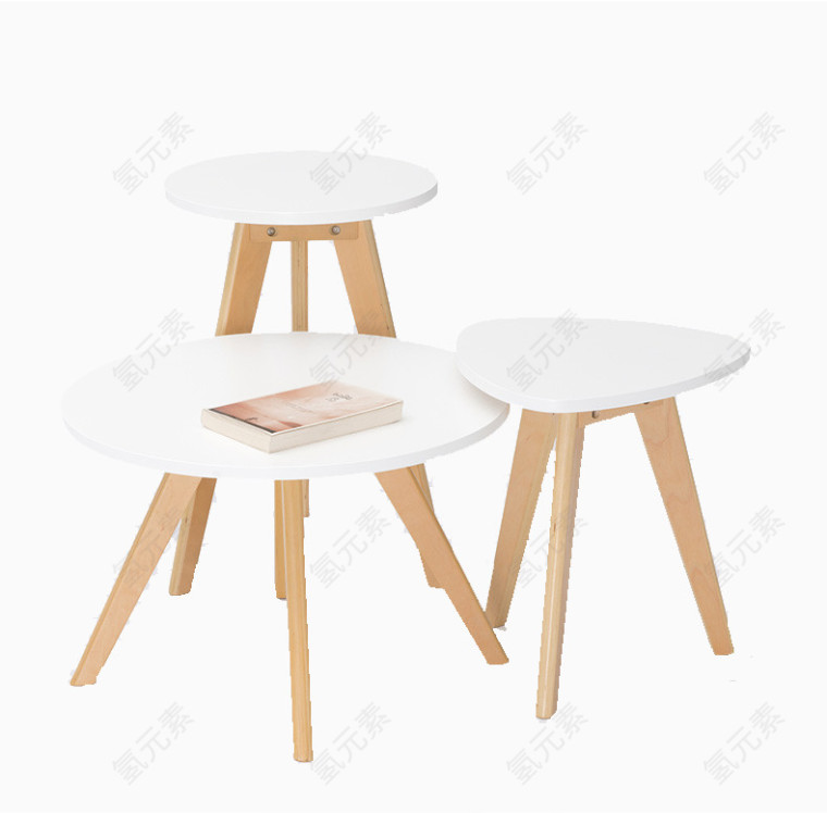 白色木制桌子
