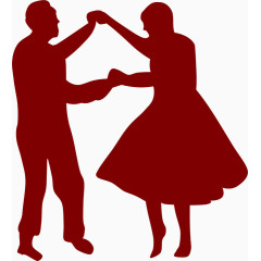 剪影 男人 女人 跳舞