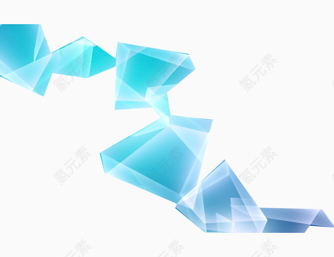 蓝白色几何体图片素材