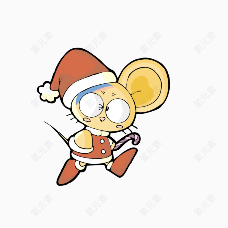 穿着圣诞服的老鼠
