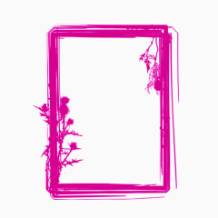 粉红色框架粉笔图案