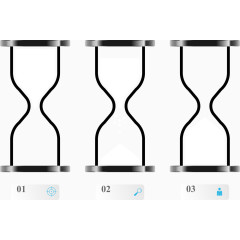 矢量沙漏信息图表