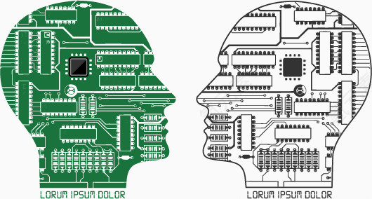 矢量图人的大脑
