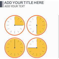 创意时钟界面占比饼图.