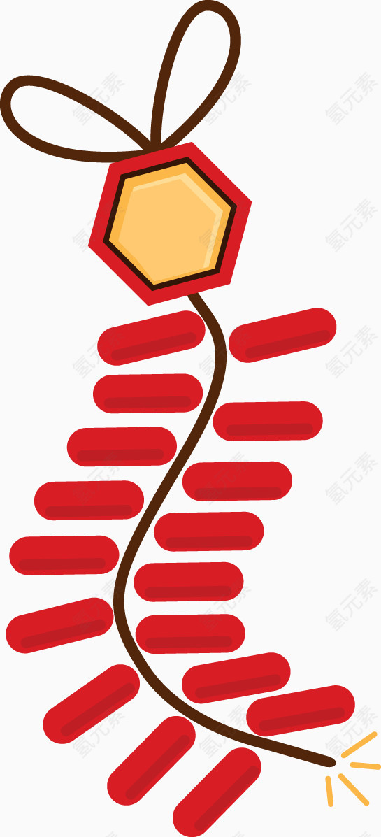 矢量扁平鞭炮