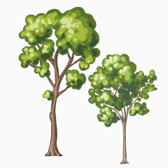 矢量绿色植物松树