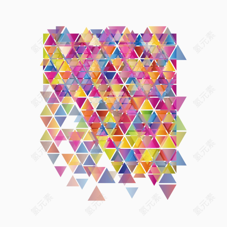 抽象缤纷几何三角块几何