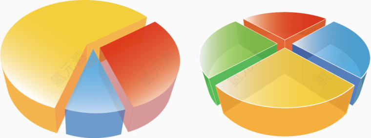 PPT饼形素材图