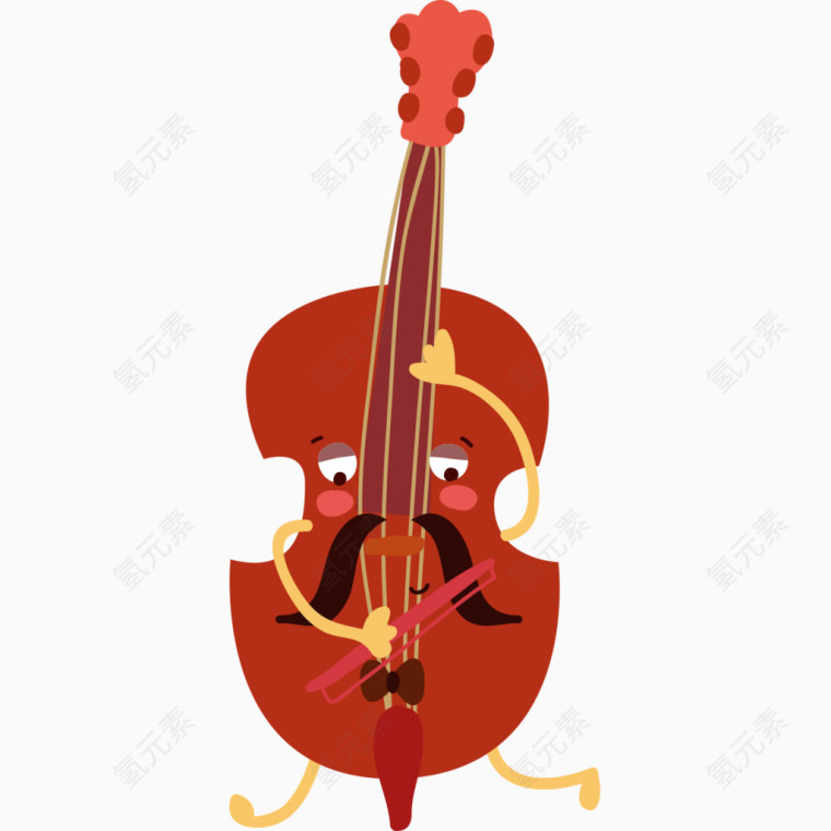 卡通造型大提琴