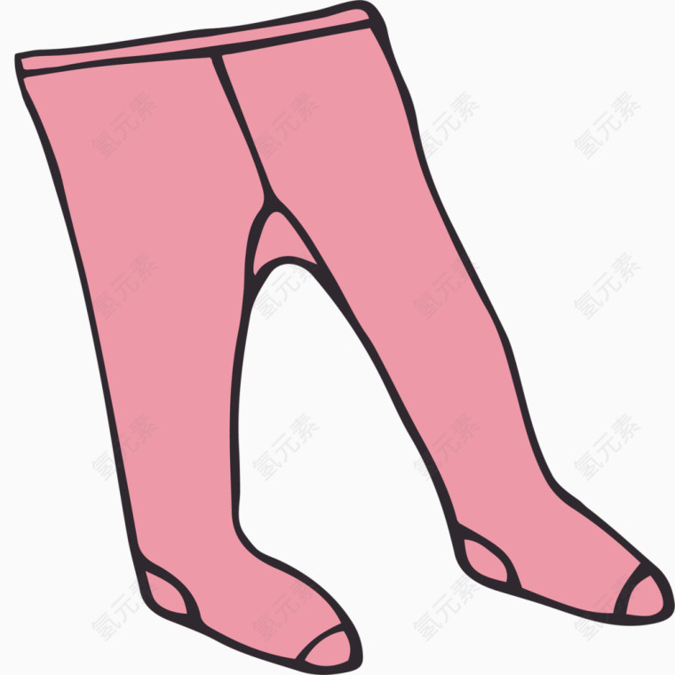 矢量粉色儿童连裤袜素材