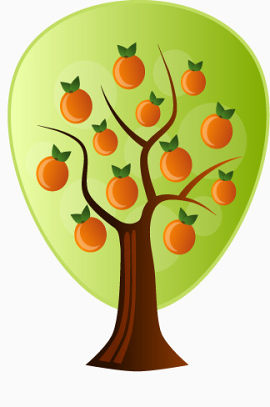 矢量橙树
