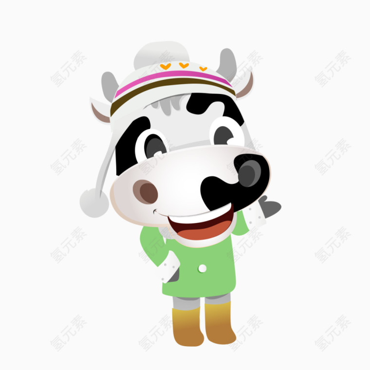 戴帽子的奶牛