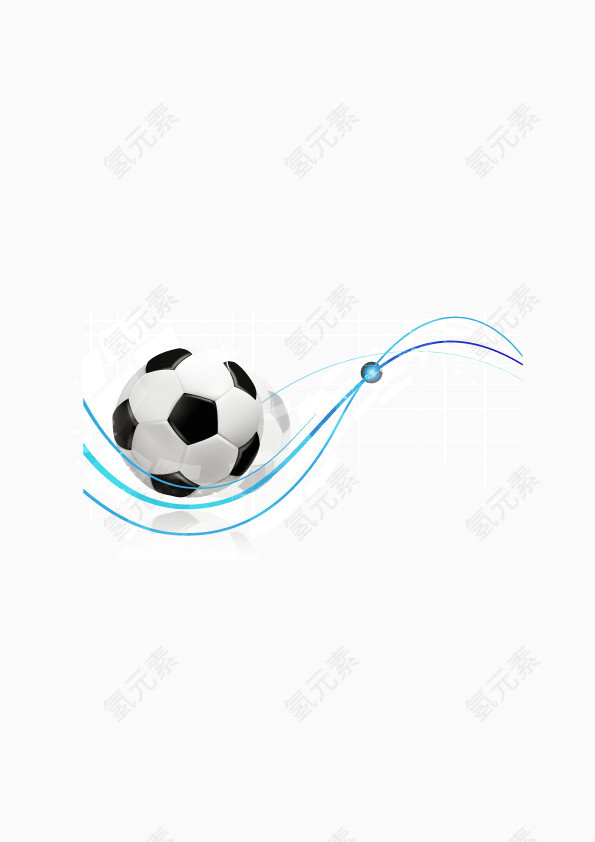 足球 线条 装饰图案 矢量图