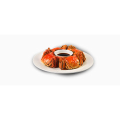 一盘红烧螃蟹