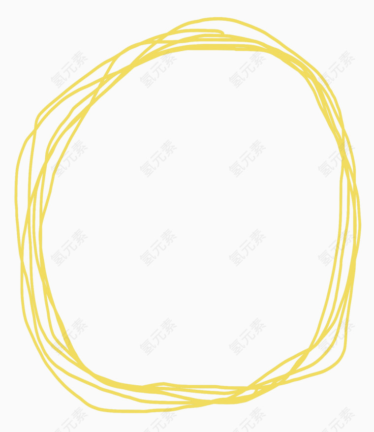 黄色枝条圆环