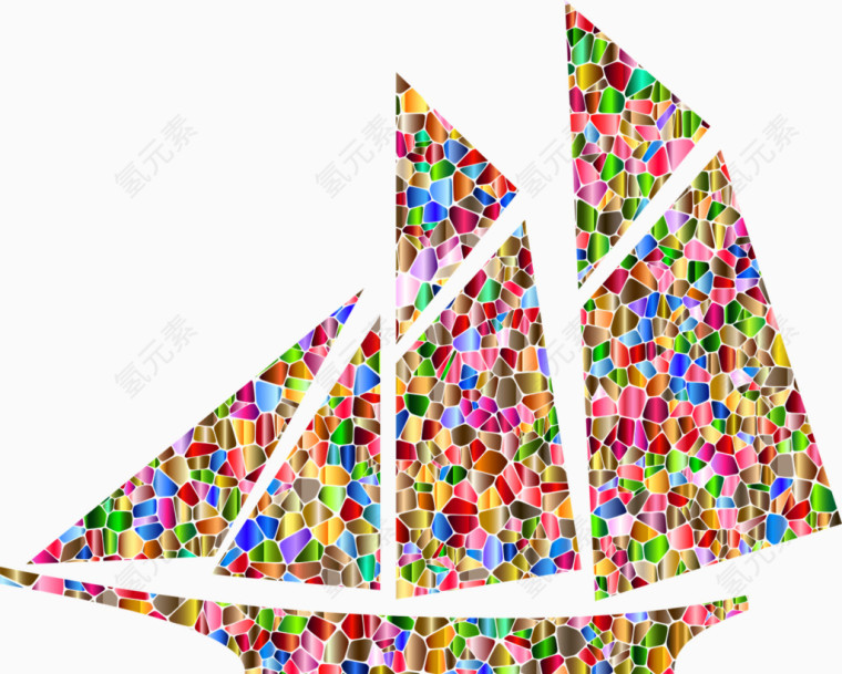 彩色的装饰轮船