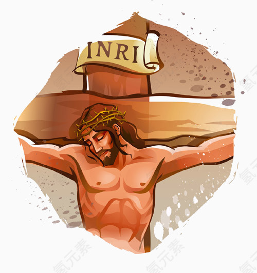 手绘耶稣插画