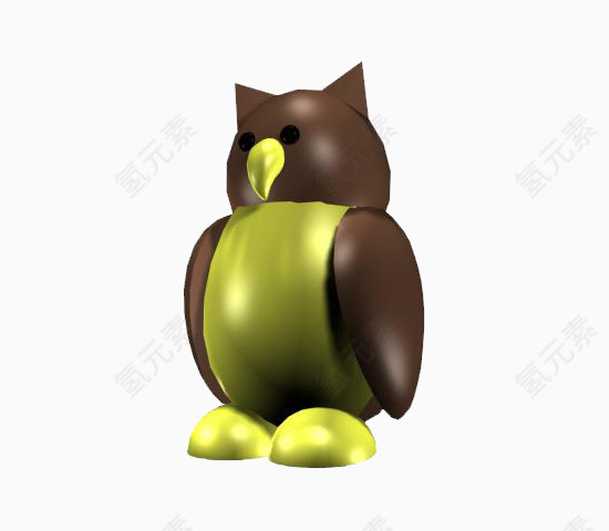 褐色的胖胖的猫头鹰