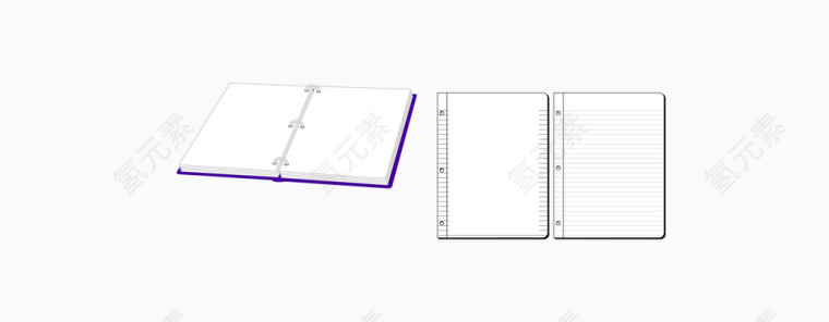 矢量空白笔记本