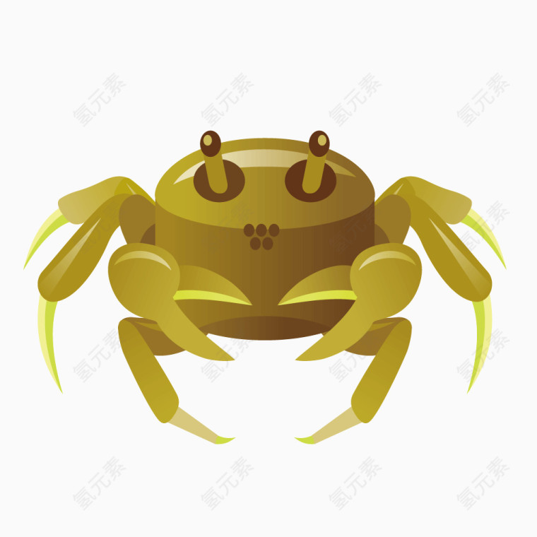 黄色质感螃蟹海鲜