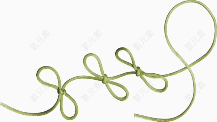 蝴蝶结绳子绿色装饰
