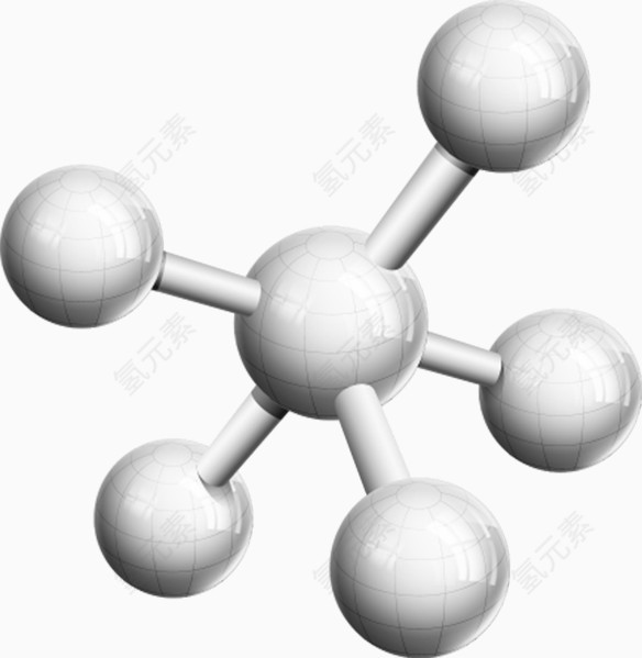 白色的链条式的化学结构元素