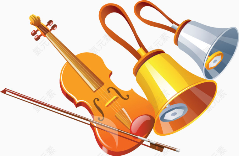 小提琴铃铛音乐海报