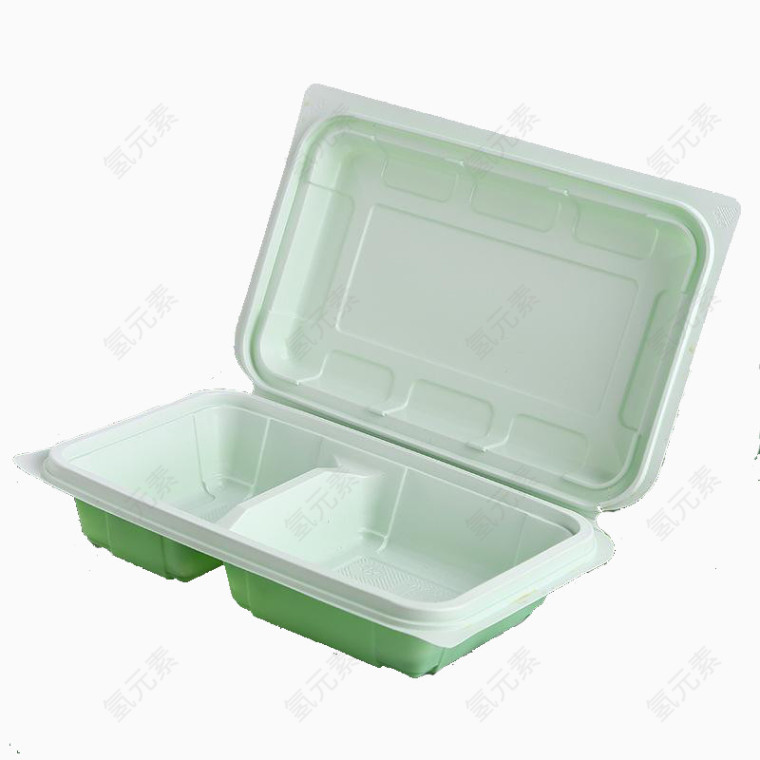 简单式环保绿色一次性饭盒